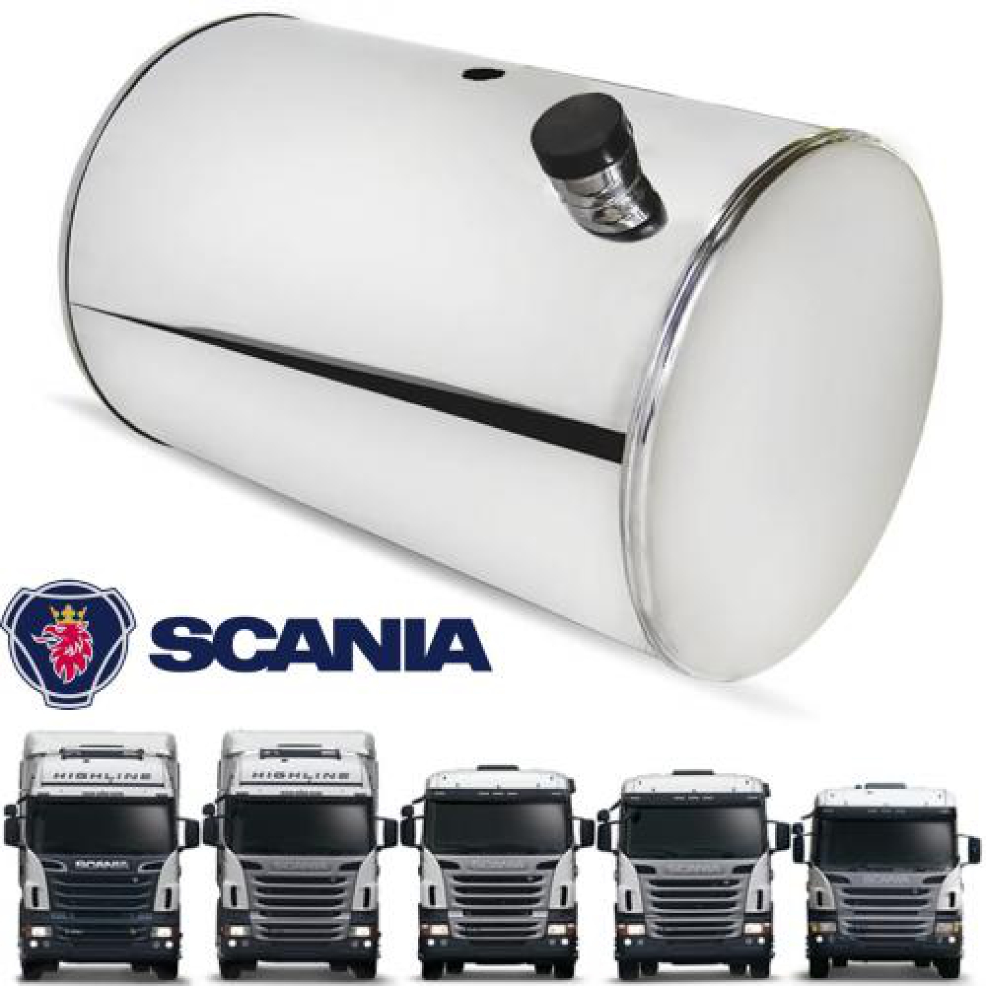 Tanque Combustível Cromado Scania Série 5 230 Litros Bepo